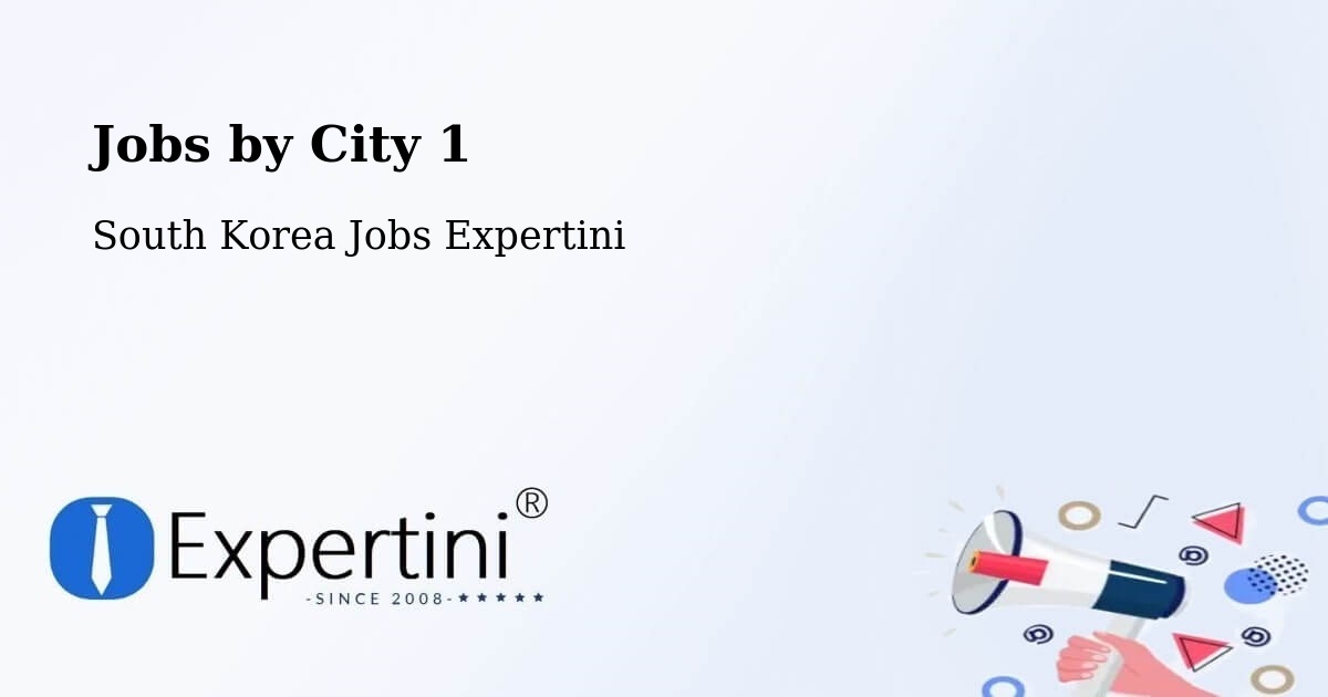 City Jobs in South Korea - Expertini